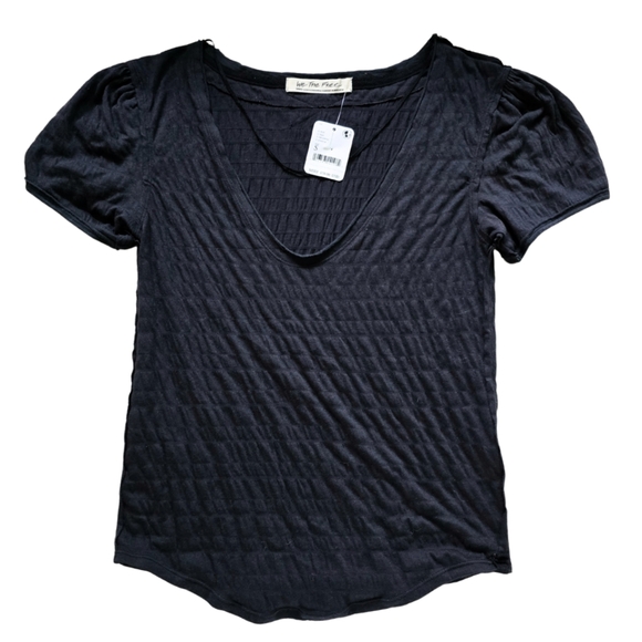 WE THE FREE Sugar Cube Tee Shirt Black Small NWT Free People - Picture 4 of 6